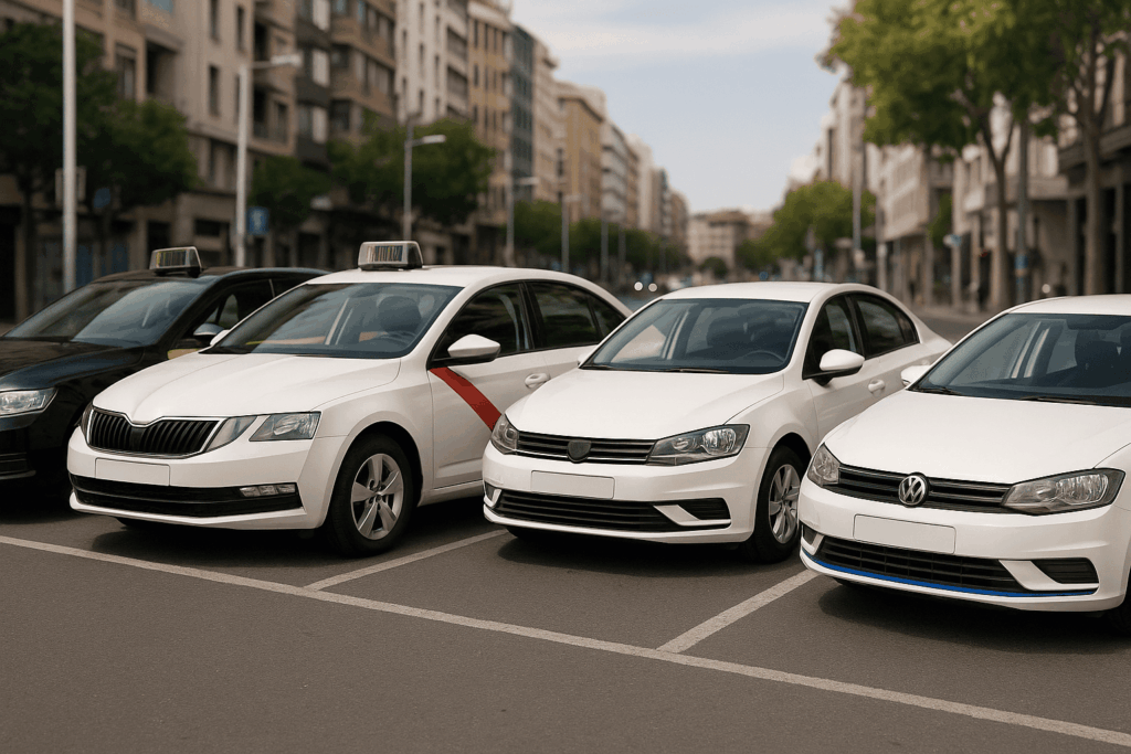 Colores de taxis en españa