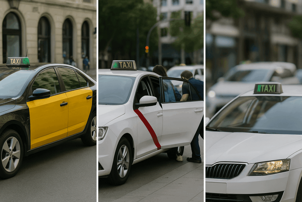 Colores de taxis en españa