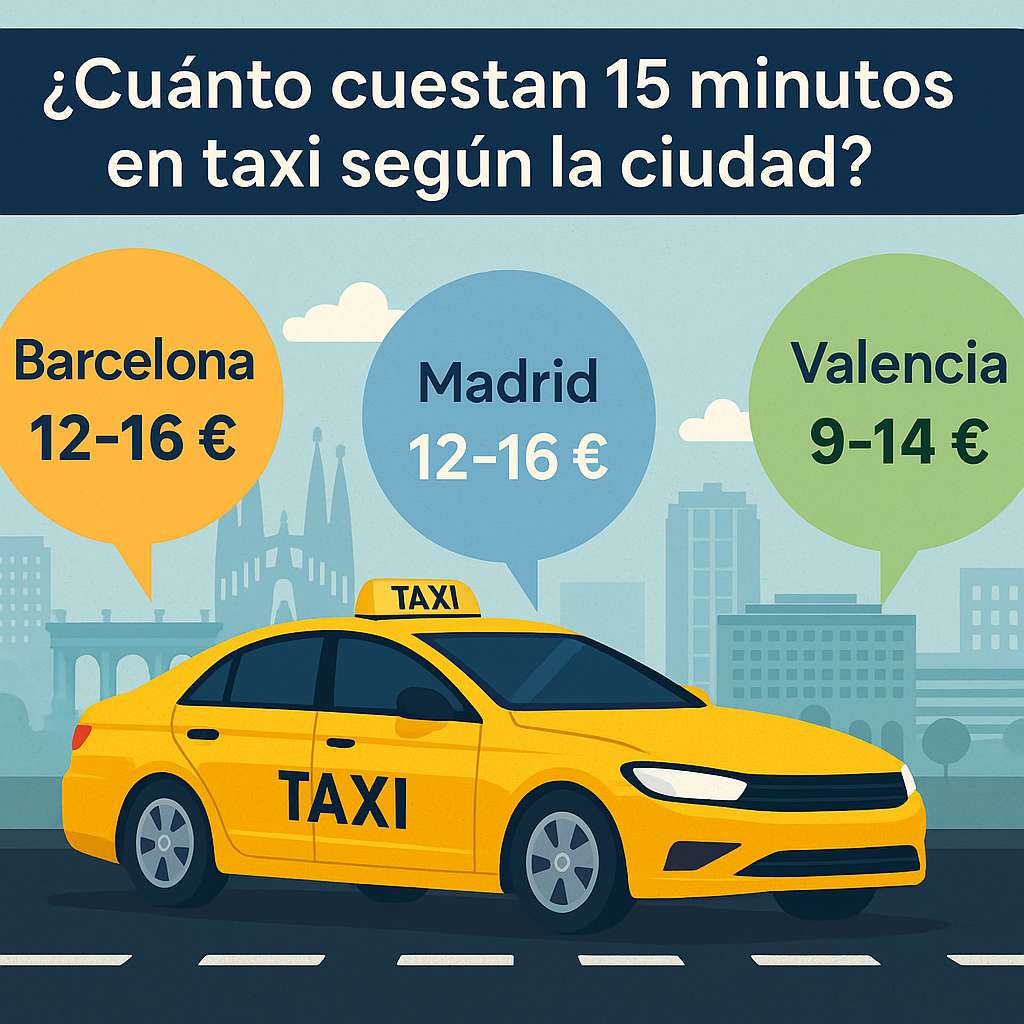 ¿Cuánto cuestan 15 minutos en taxi?