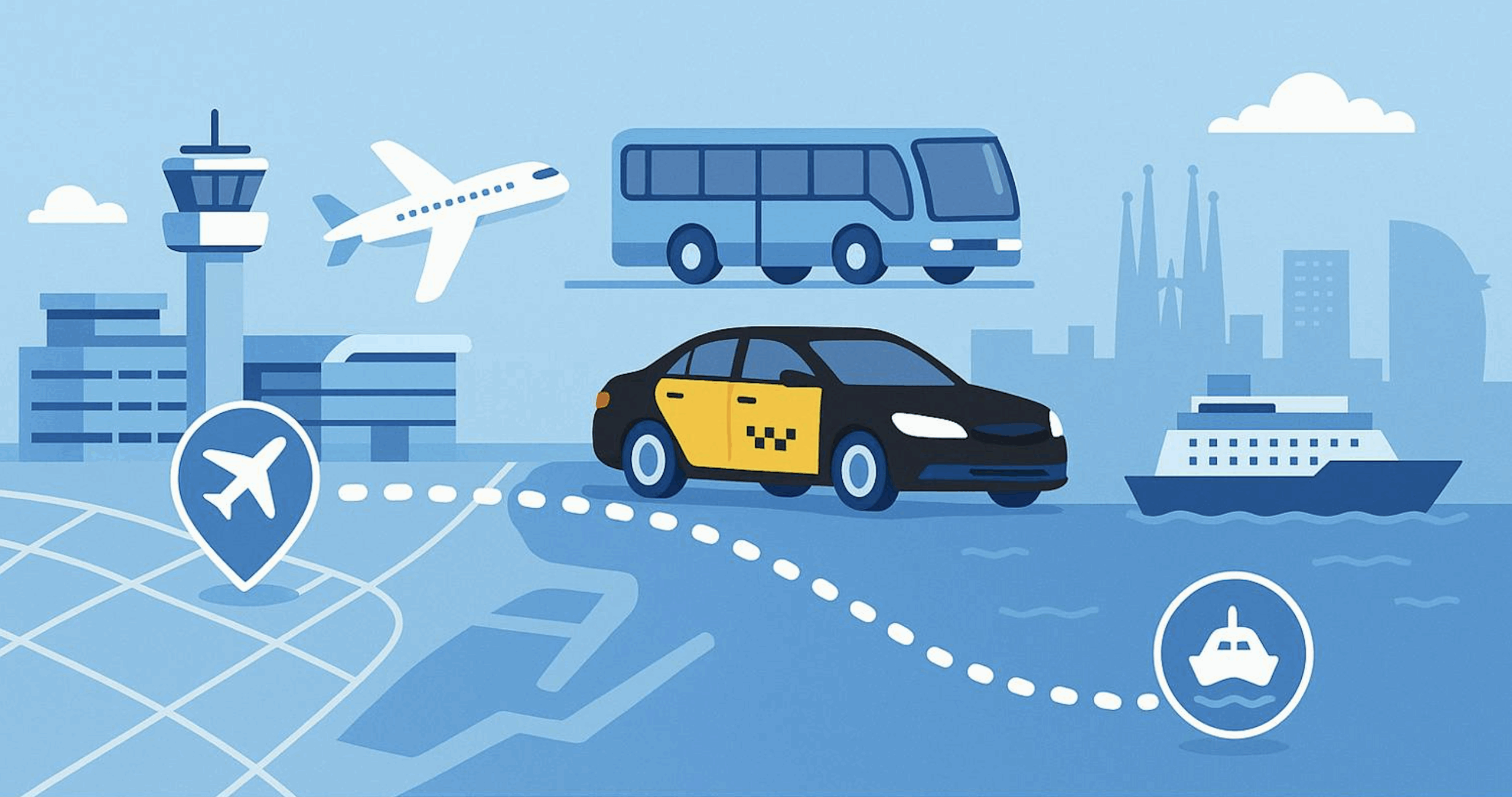 ¿Cómo llegar del aeropuerto del Prat al puerto de Barcelona?